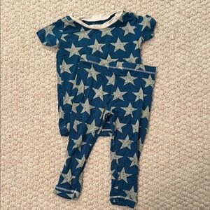 Blue Star Print Baby Pajamas